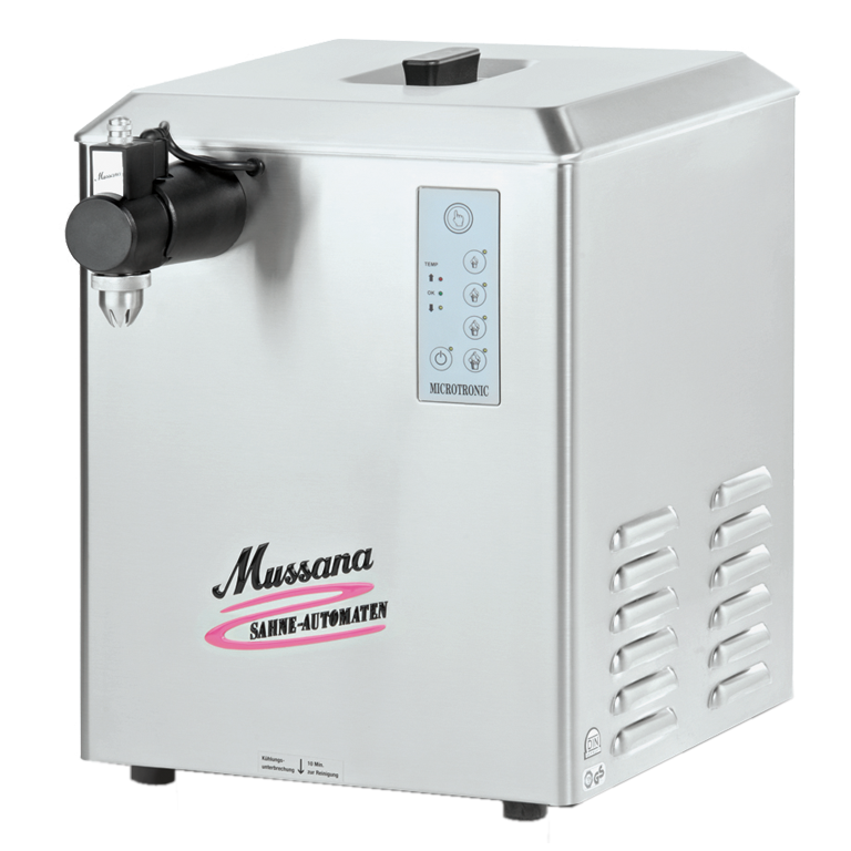 Mussana slagroommachine 12 liter ideaal voor in de horeca